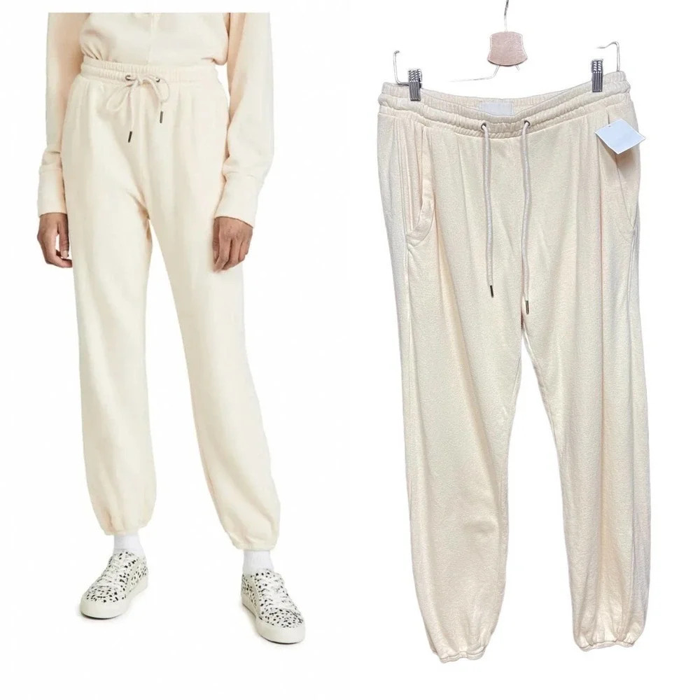 Citizens Of Humanity Laila Casual Fleece Pants Joggers Twilight Cream Size Large